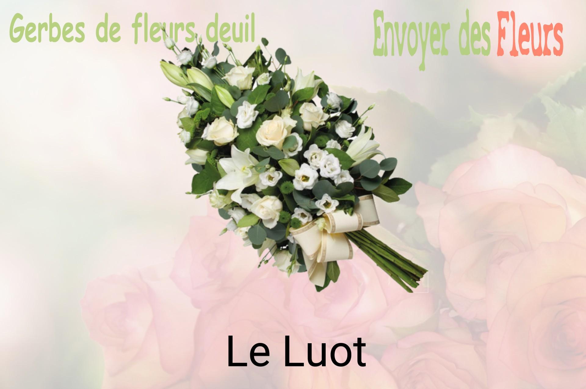 Gerbe de fleurs de deuil livrée à Le Luot
